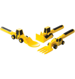 Constructive Eating Construction Utensils, yellow, Set of 3*