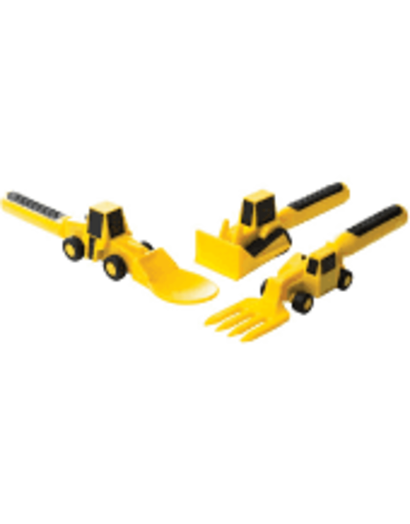 Constructive Eating Construction Utensils, yellow, Set of 3*