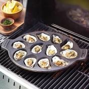  Outset 76225 Cast Iron Oyster Grill Pan, 12 Cavities, Black :  Patio, Lawn & Garden