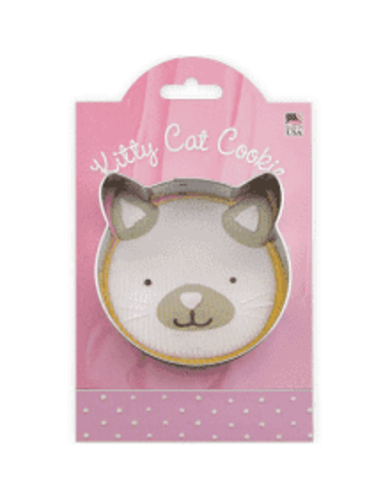 Ann Clark Cookie Cutter Kitty Cat Face with Recipe Card, MMC