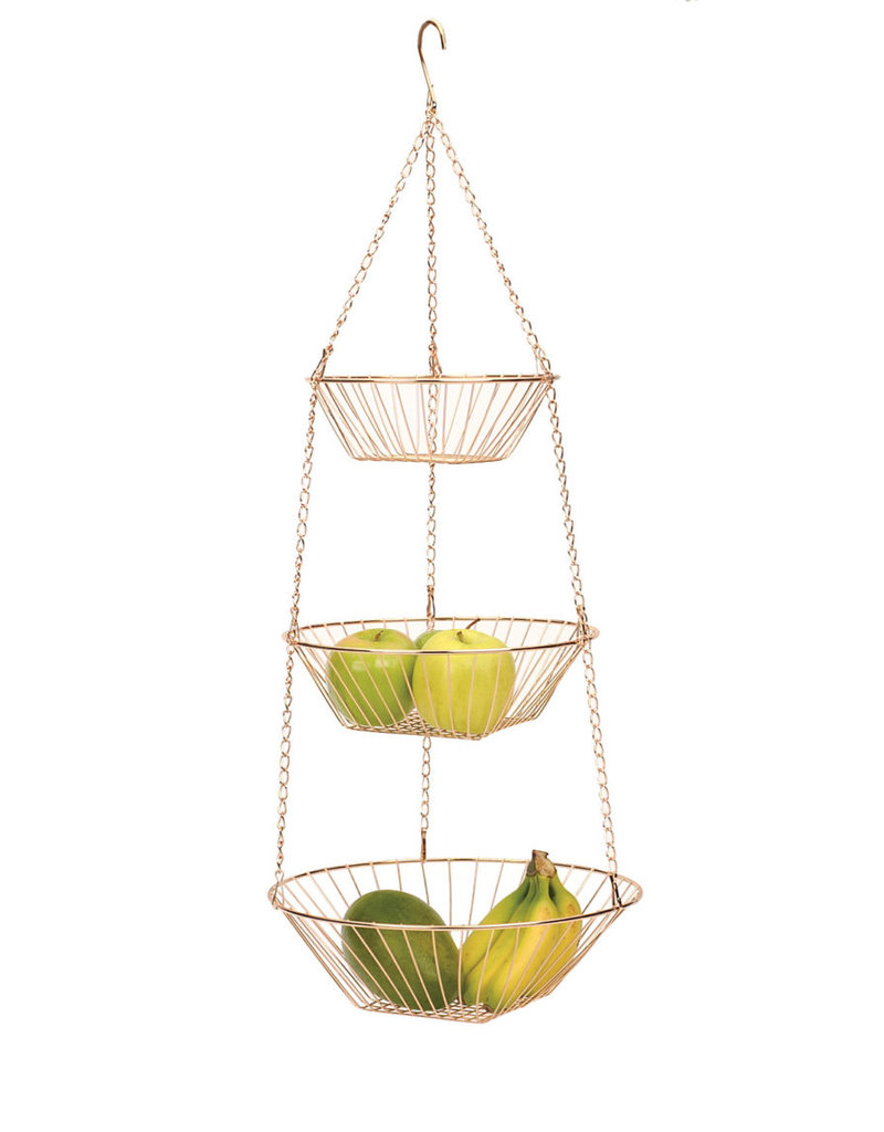 RSVP Hanging Basket, Copper