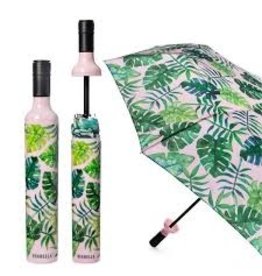 Vinrella Wine Bottle Umbrella - Tropical Paradise-gr & pnk