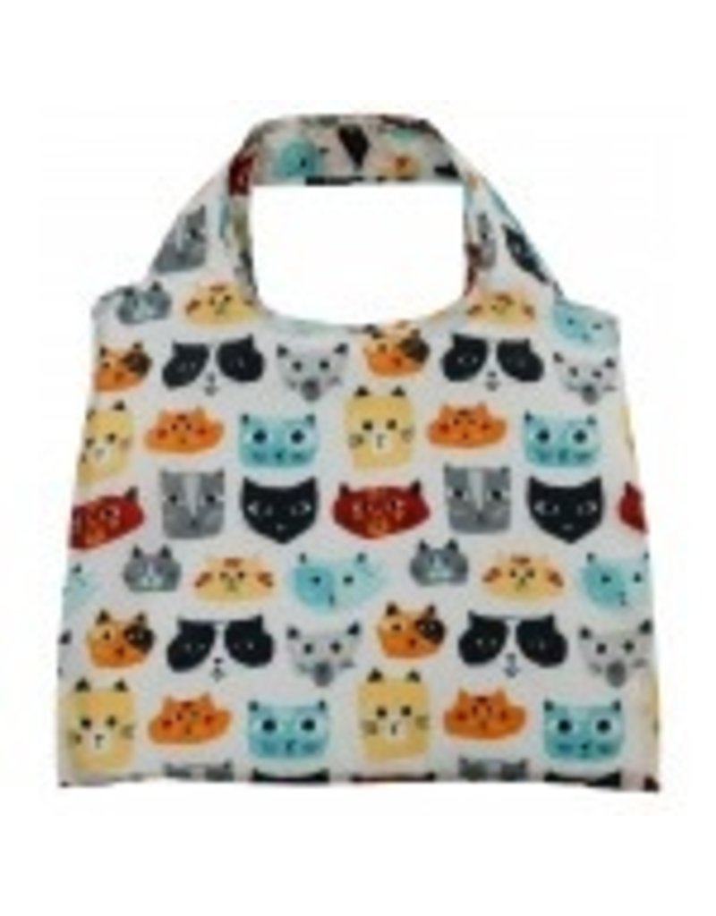 enVbags Reusable Bag with Zipper Pouch - Cats