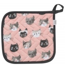 Now Designs Potholder Cats Meow, pink