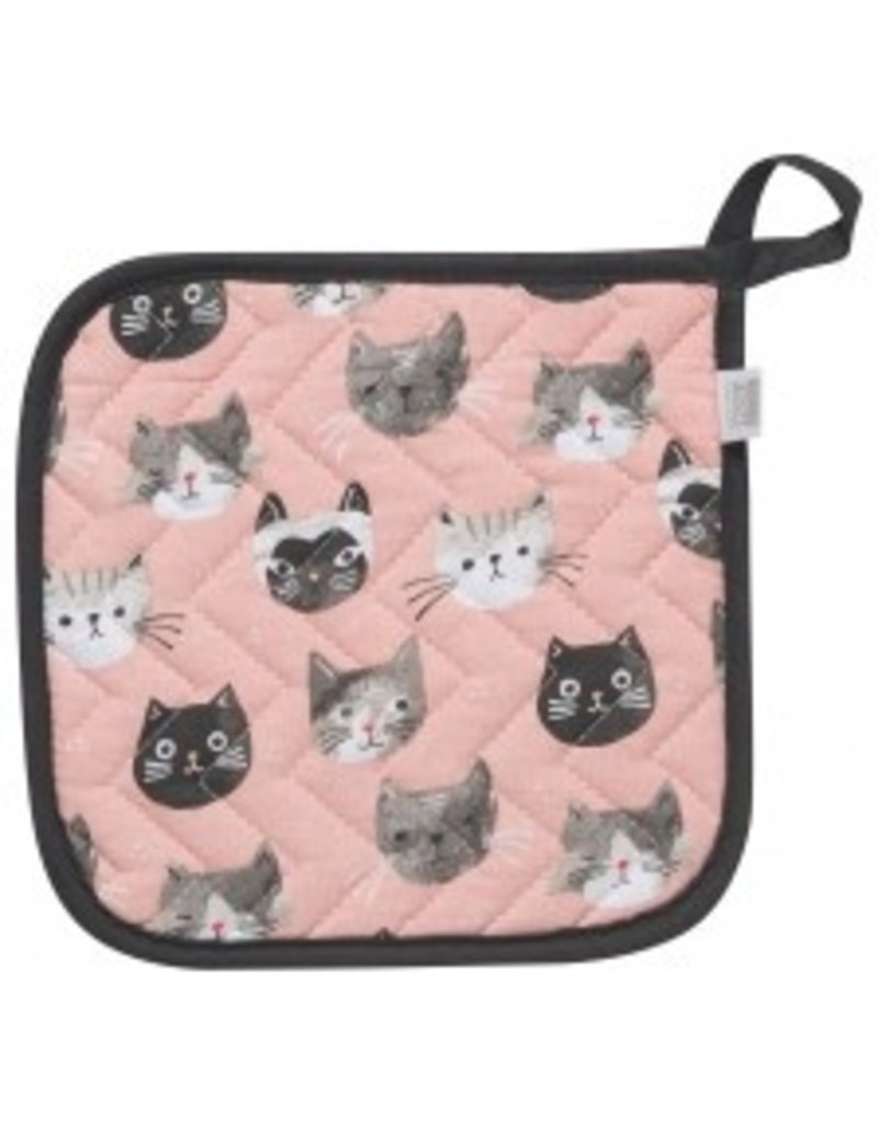 Now Designs Potholder Cats Meow, pink