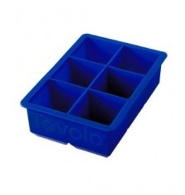 Tovolo King Ice Cubes Tray, Stratus Cobalt Blue, 6x2"Cubes cirr