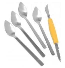 Trudeau Stainless Grapefruit 5 Pc Set, Yellow