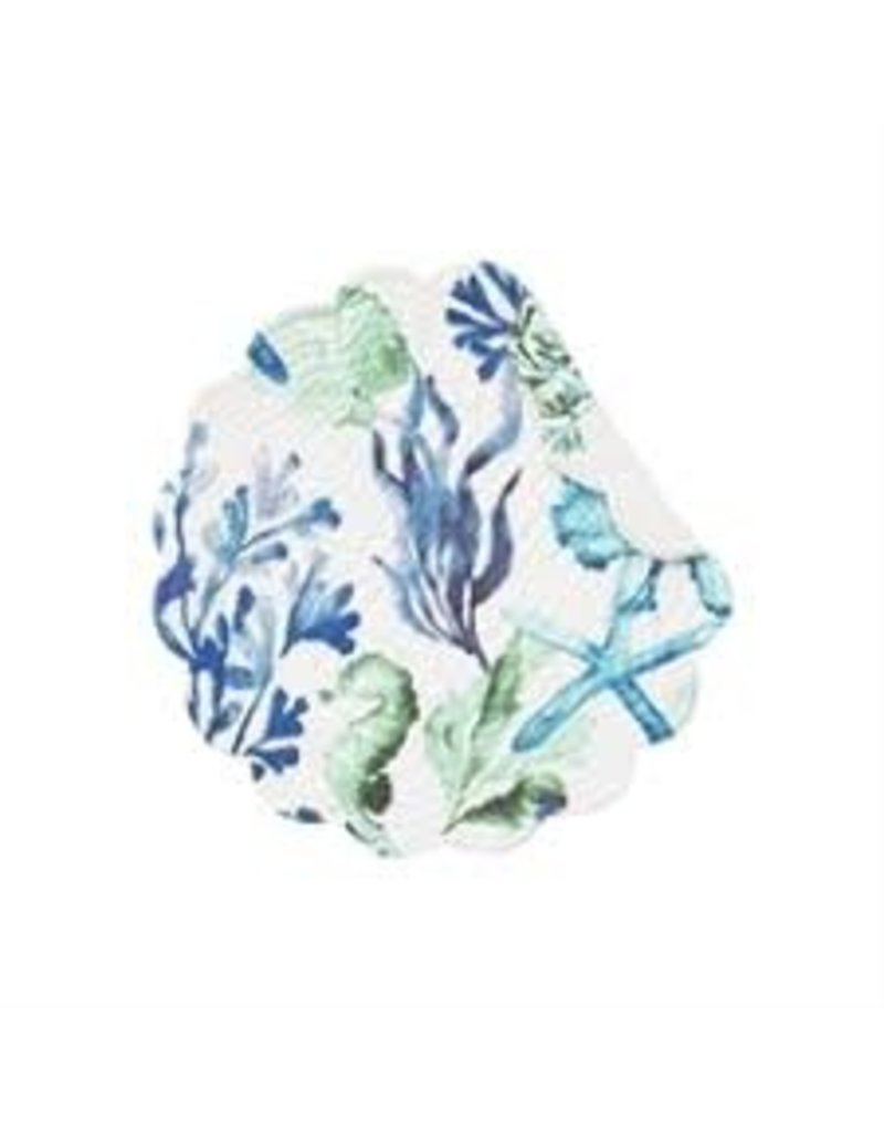 C and F Home Placemat, Bluewater Bay, Round Reversible