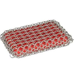 Lodge Cast Iron Chainmail Scrubbing Pad, Red