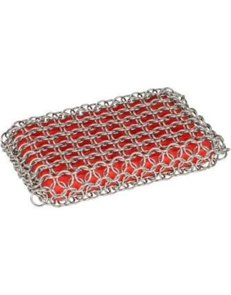 Lodge Cast Iron Chainmail Scrubbing Pad, Red