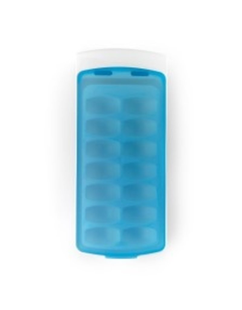 OXO Good Grips No Spill Ice Cube Tray with Silicone Lid White Blue ciw