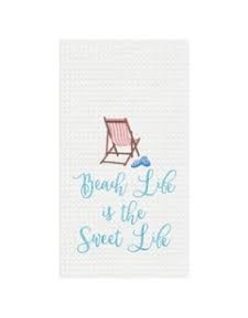 C and F Home Towel, Beach Life Sweet Life, waffle weave