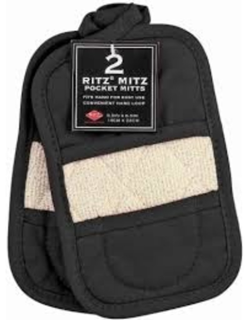 John Ritzenthaler Ritz Mitz Double-Sided Mitt Gloves, Black, Set of 2 cir
