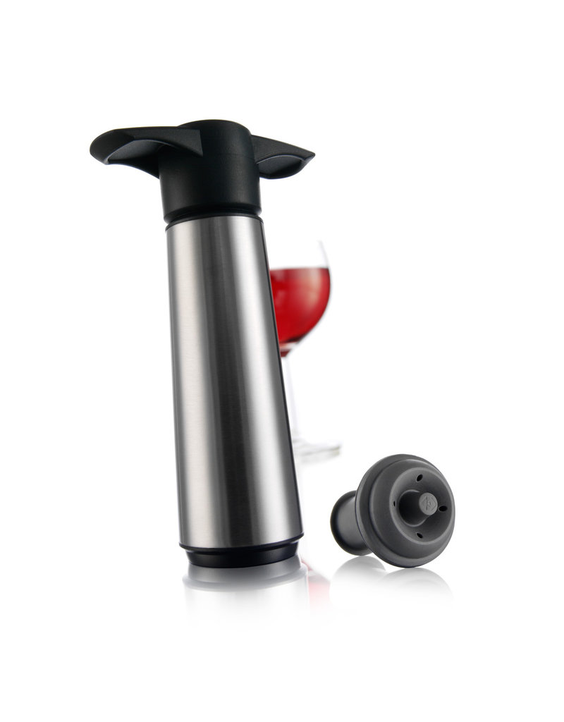 VacuVin Wine Saver Bottle Stopper Stainless 1 pump 1 stopper cirr