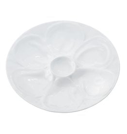 Harold Imports White Porcelain Oyster Plate Porcelain