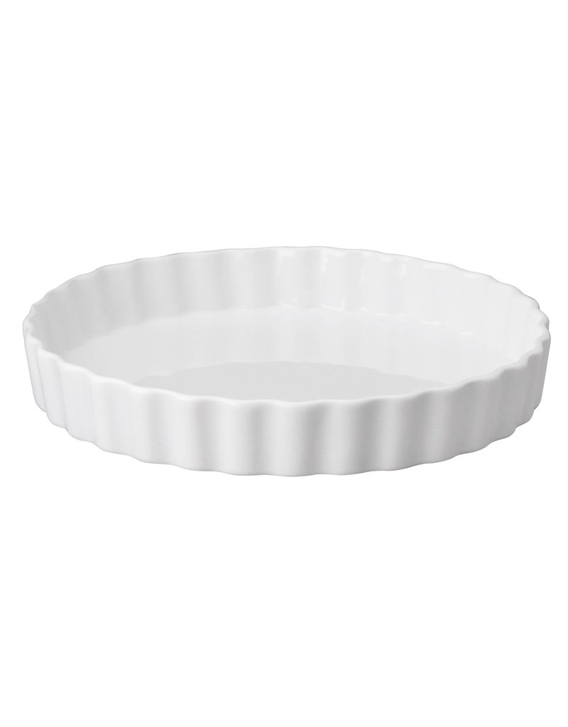 Harold Imports White Porcelain Round Quiche/Tart/Creme Brulee 10''