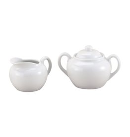 Harold Imports White Porcelain Sugar & Creamer Set 6oz