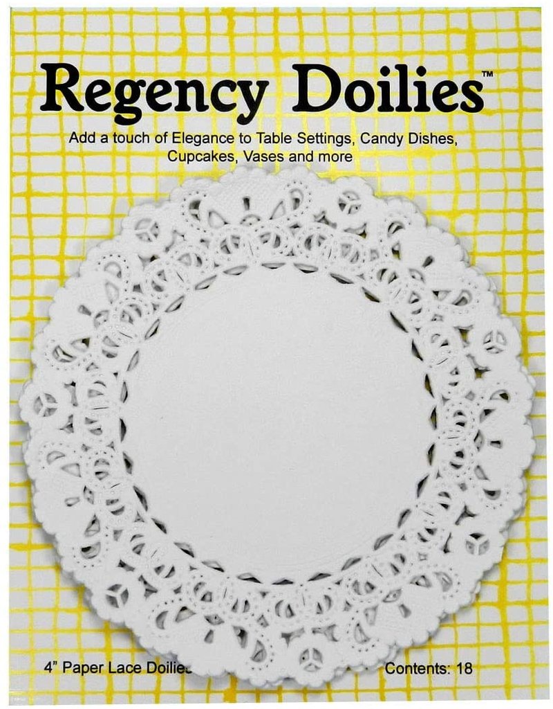 Harold Imports Regency Round Doilies, 4" disc
