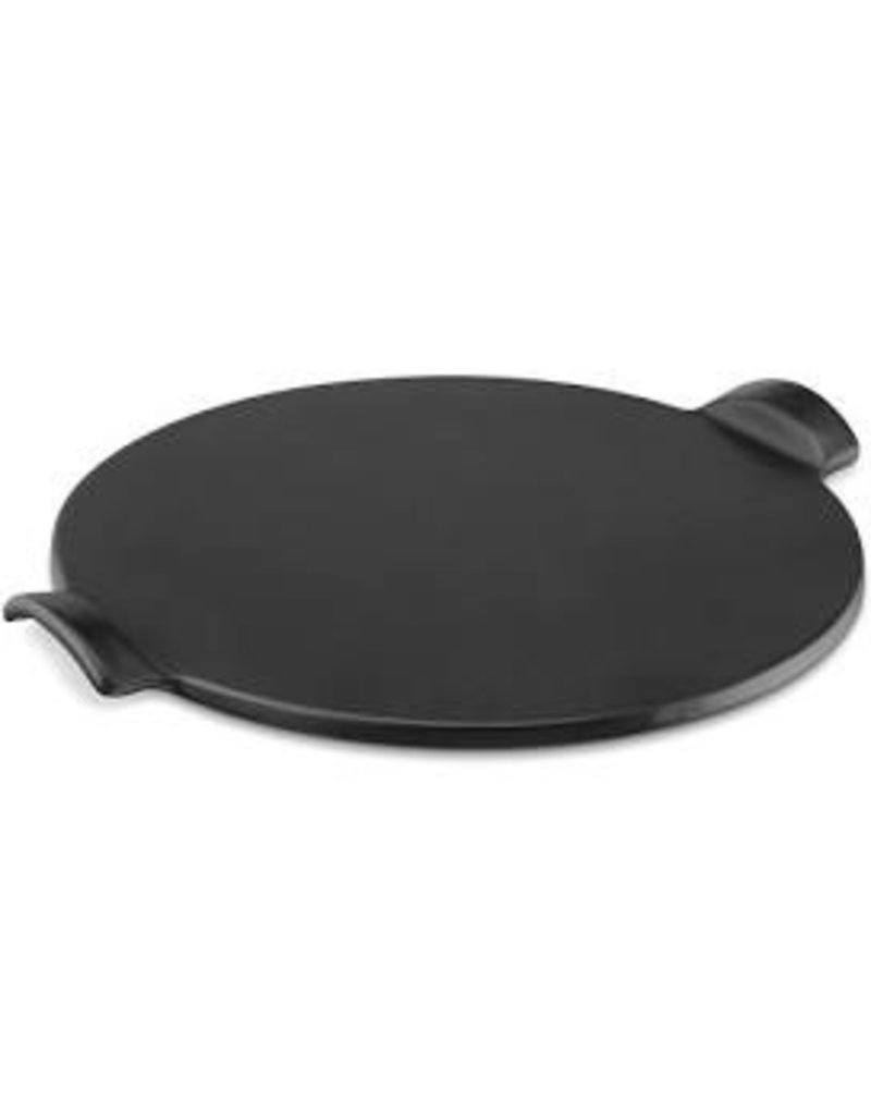 Emile Henry/Marcato EH ROUND Glazed Ceramic Pizza Stone with Handles 14.5'' Charcoal