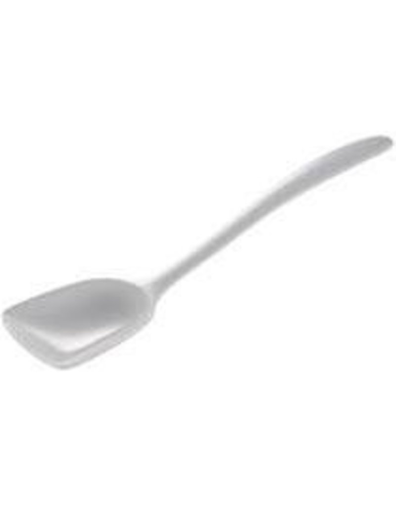 Gourmac/Hutzler Flat Edge Spoon 11", Melamine, White
