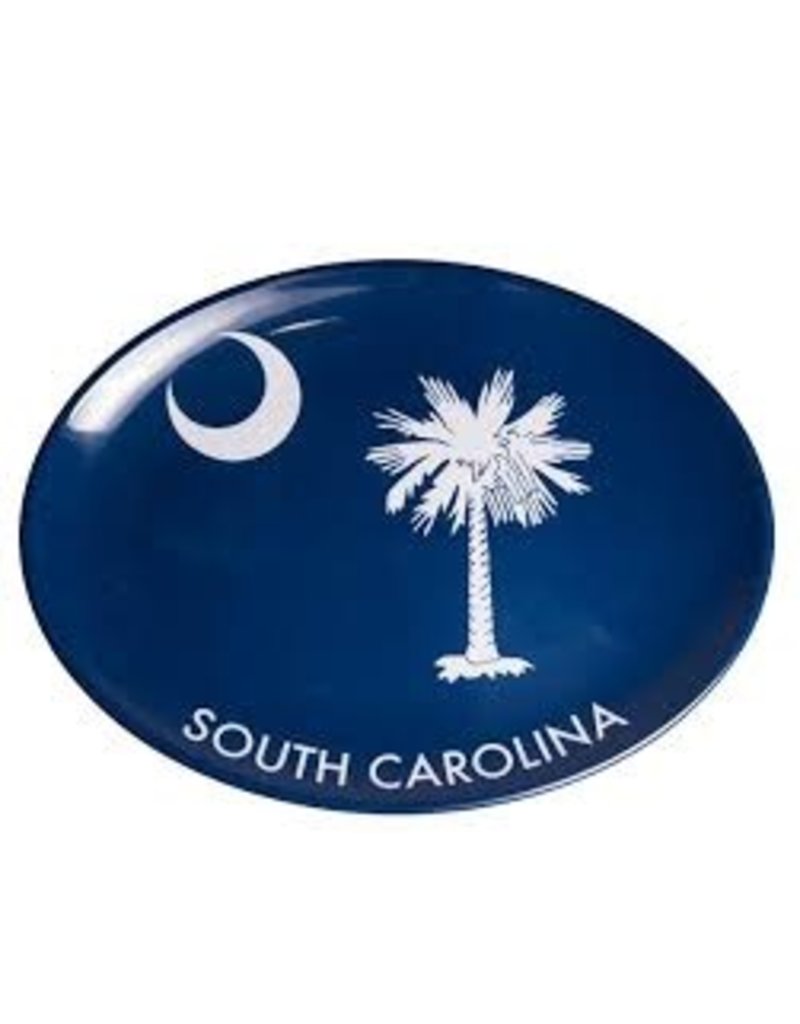 GalleyWare Melamine Oval Platter, Blue South Carolina Palmetto 16''
