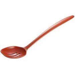 Gourmac/Hutzler Mini Slotted Spoon 7.5", Melamine, Red