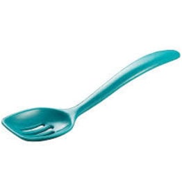 Gourmac/Hutzler Mini Slotted Spoon 7.5", Melamine, Turquoise