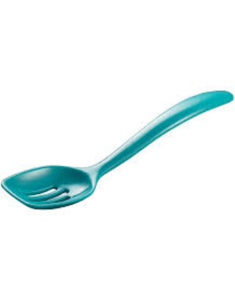 Gourmac/Hutzler Mini Slotted Spoon 7.5", Melamine, Turquoise