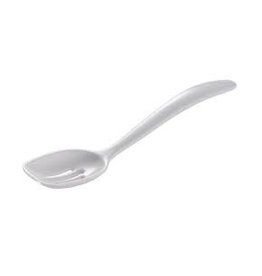 Gourmac/Hutzler Mini Slotted Spoon 7.5", Melamine, White