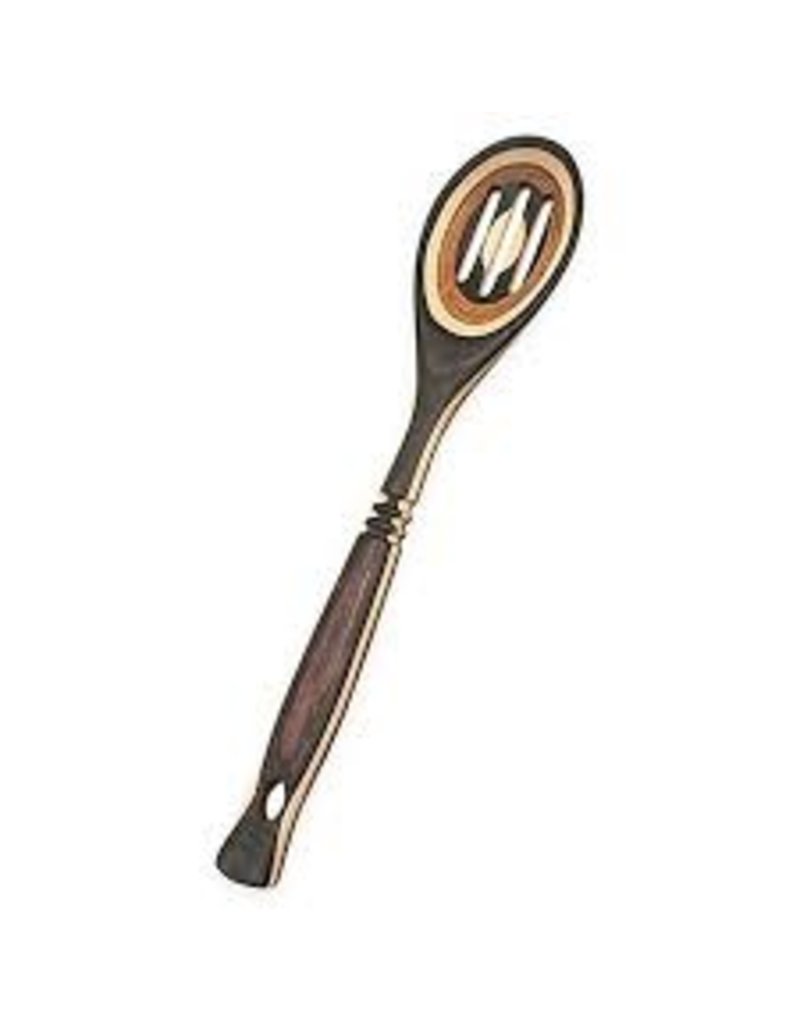 Island Bamboo/Wilshire Natural Pakkawood Slotted Spoon, 12"
