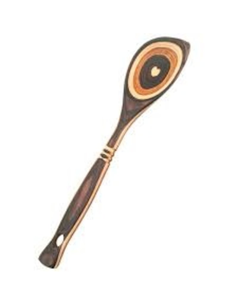 Island Bamboo/Wilshire Natural Pakkawood Corner Spoon, 12"