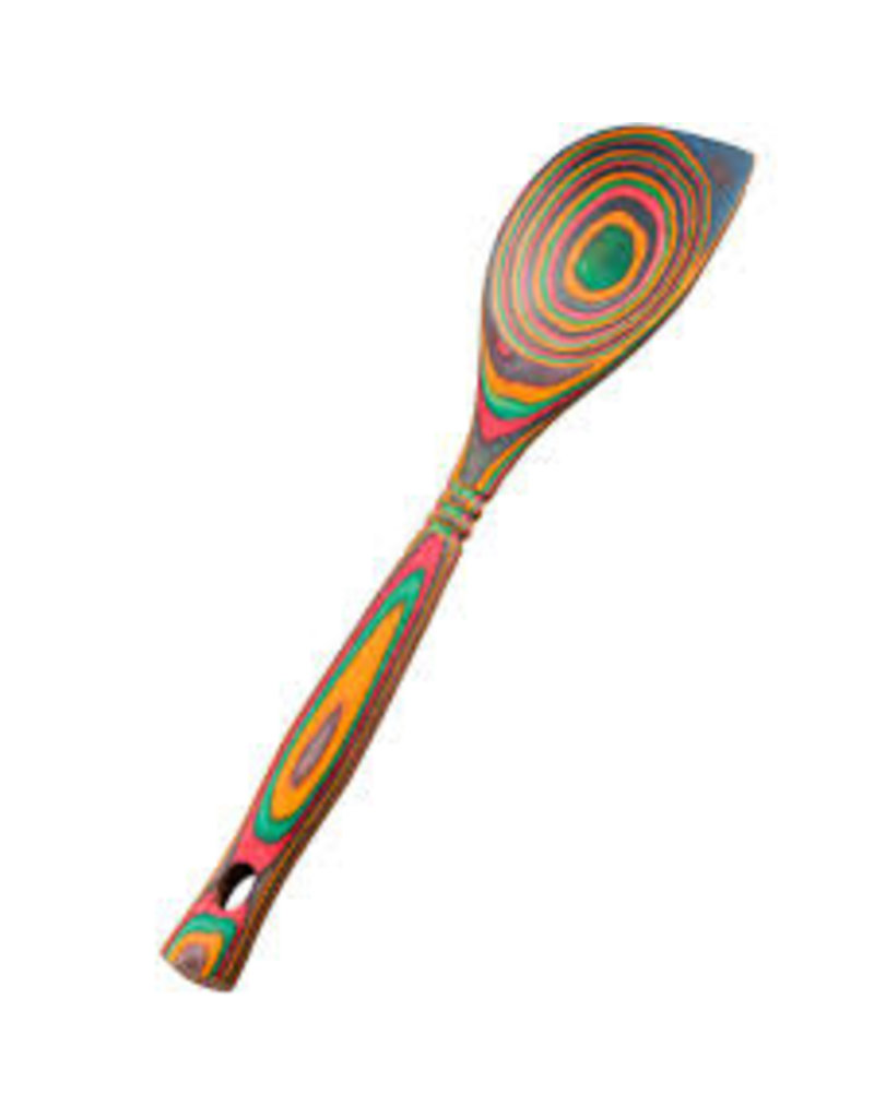 Island Bamboo/Wilshire Rainbow Pakkawood Corner Spoon, 12"