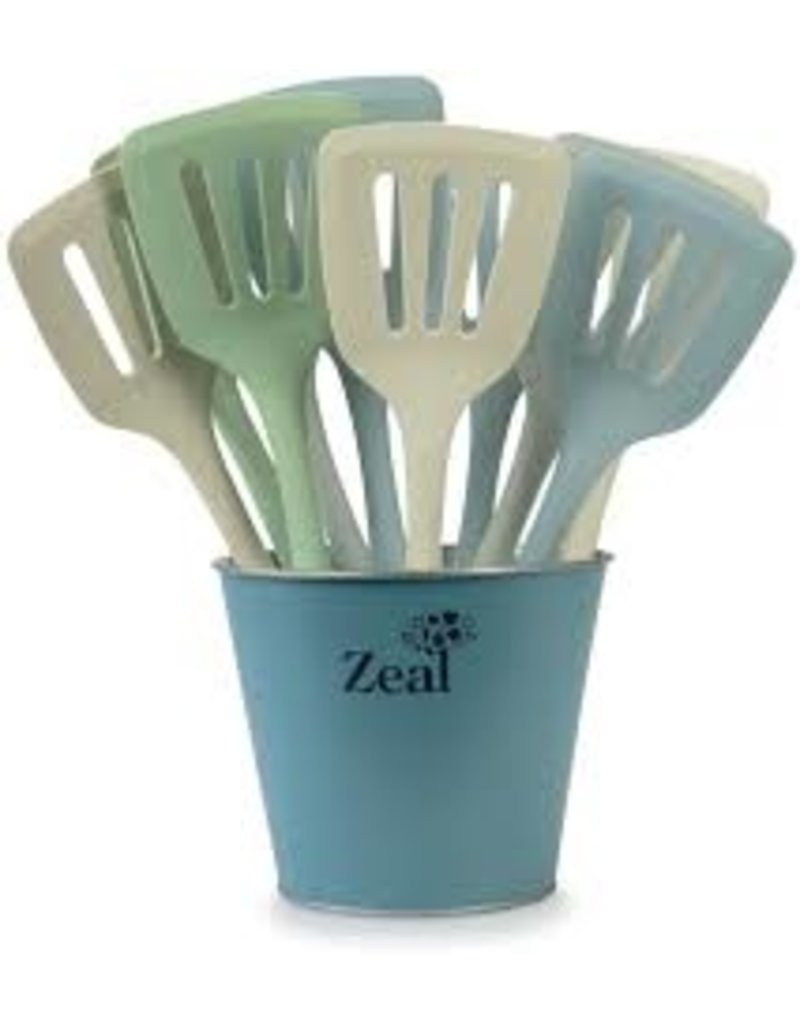 Kitchen Innovations/Zeal Silicone Slotted Spatula/Turner, 12", Coastal Color SINGLE/20