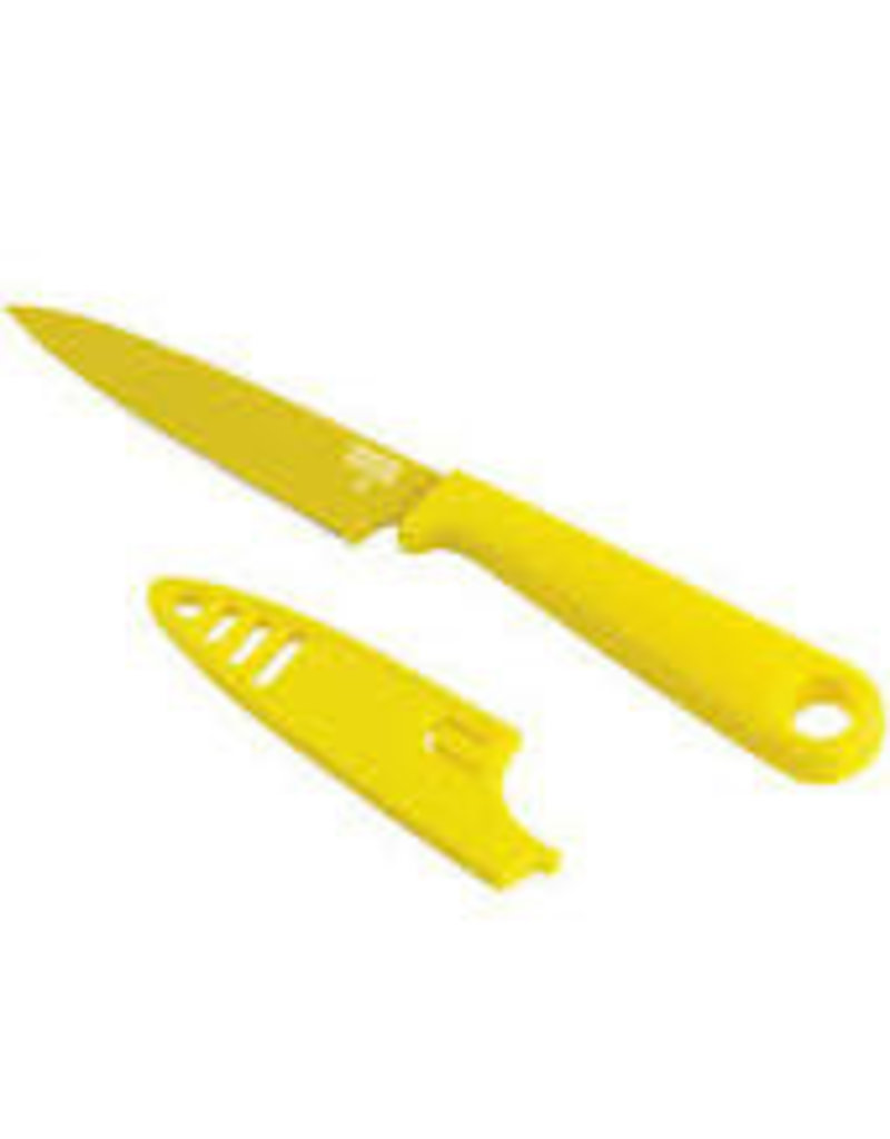 Kuhn Rikon Paring Knife Yellow, straight edge