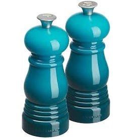 Le Creuset Petite Salt and Pepper Caribbean Blue 5"