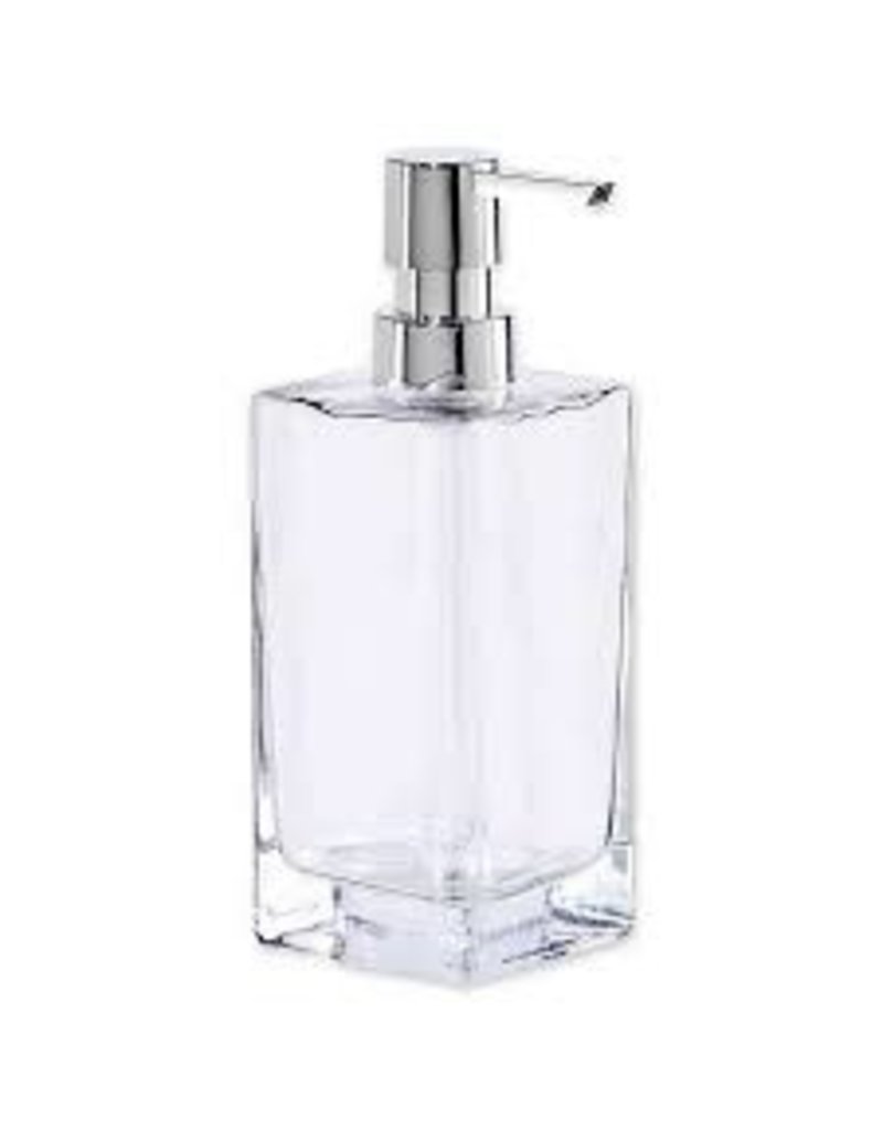 Oggi Tall Glass Soap/Lotion Dispenser Pump, Clear (7'' H, 13OZ)