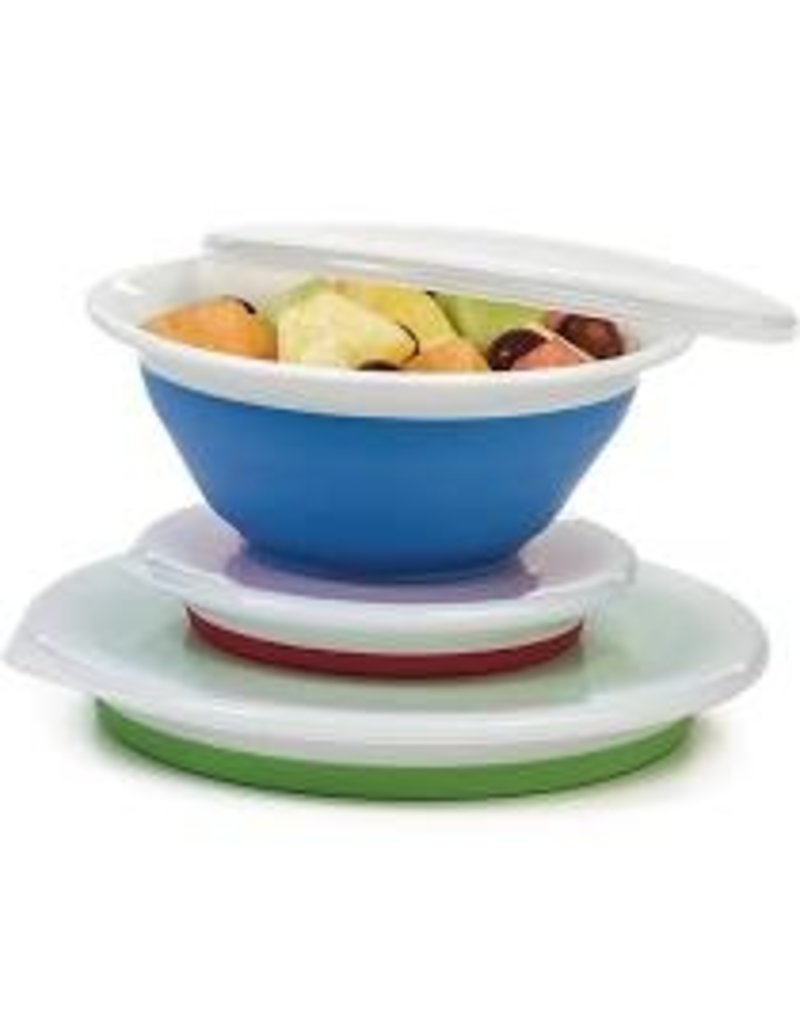Progressive Thinstore Collapsible Storage Bowls with Lids (Set of 3)