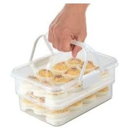 Progressive PROGR COLLAPSIBLE DEVILED EGG CARRIER WHITE, SNAPLOCK*