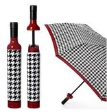 Vinrella Wine Bottle Umbrella - Houndstooth-black