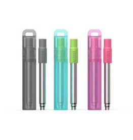 Zoku Collapsible Reusable Pocket Straw, SINGLE/12 cir