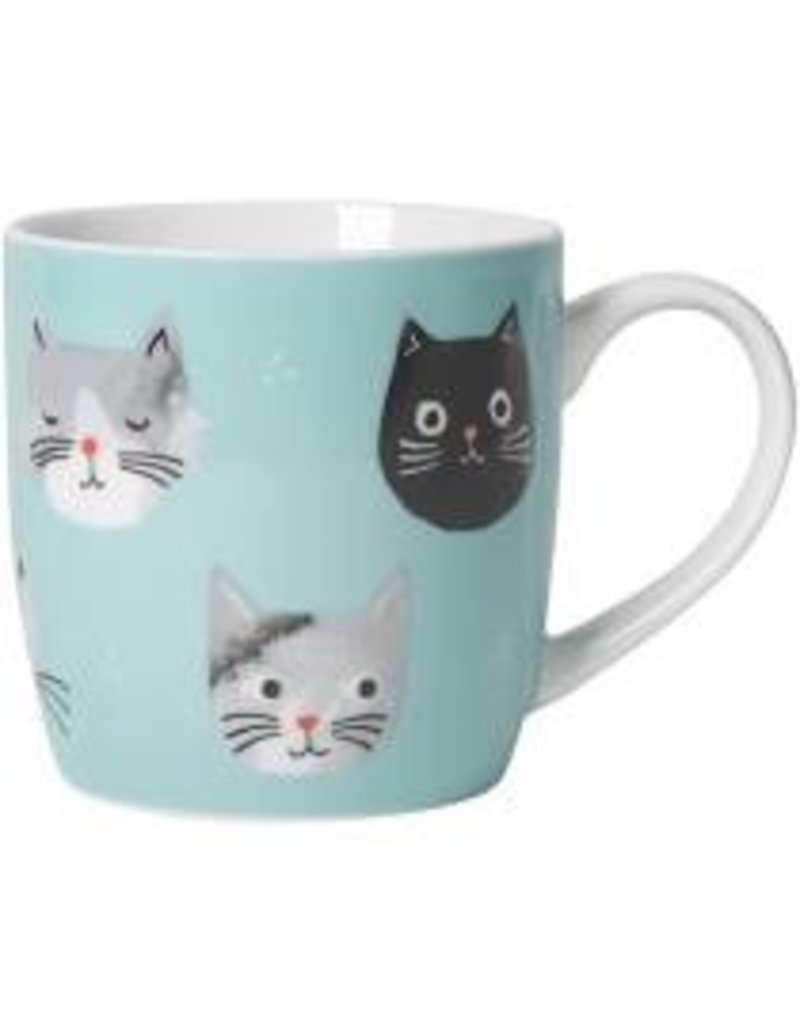 Now Designs Mug Cats Meow now, pale blue