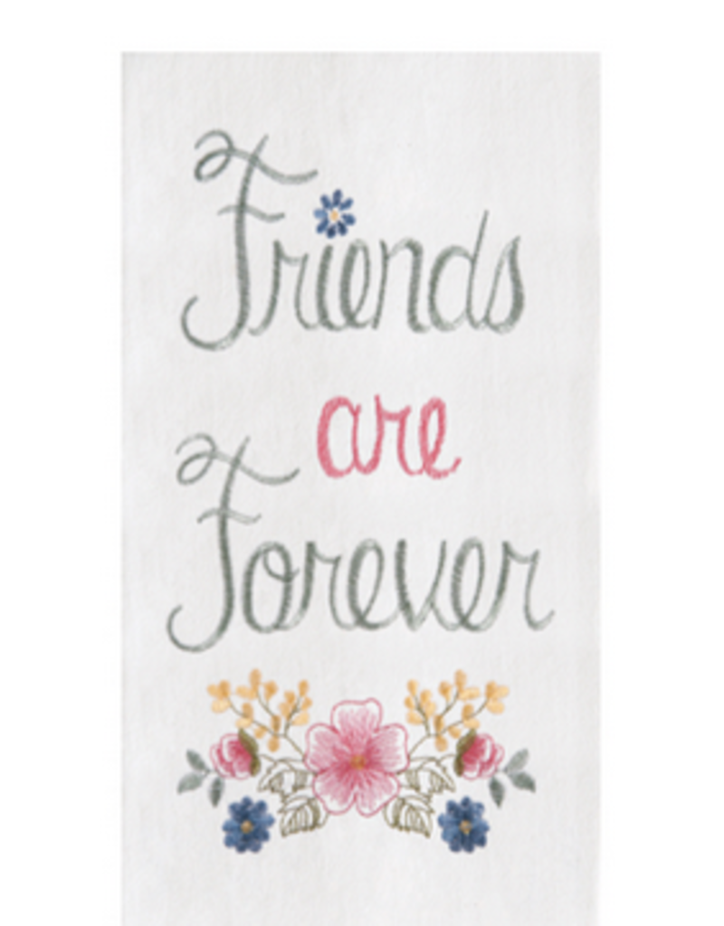 C and F Home Towel, Friends Forever Flower, floursack