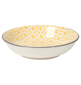 Now Designs Stamped Dipper Bowl Yellow Diamonds, 3.75"*