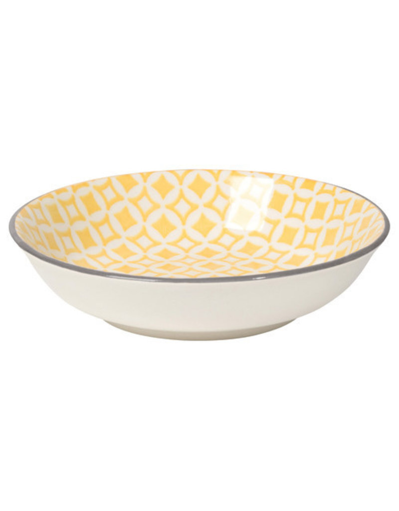 Now Designs Stamped Dipper Bowl Yellow Diamonds, 3.75"*