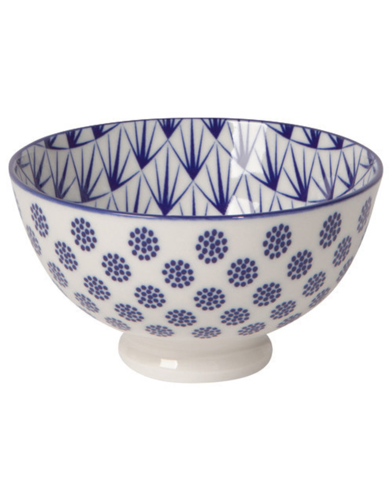 Now Designs Stamped Bowl 4" Blue Dots