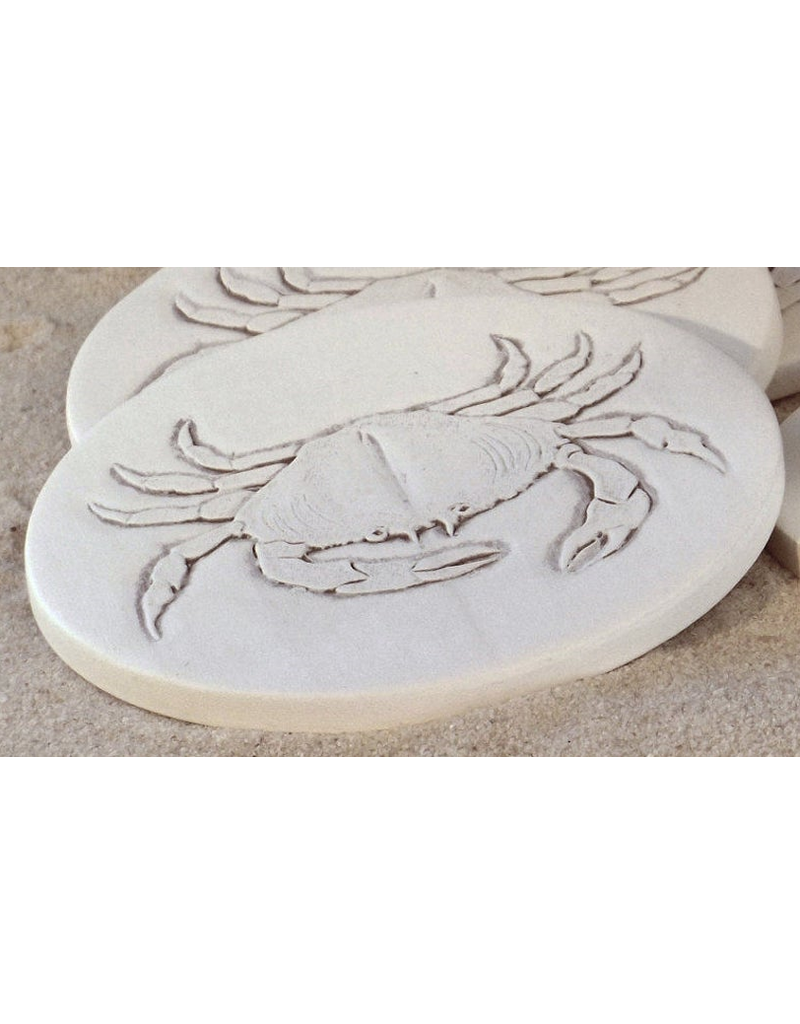 Hand-Crafted Absorbent Ceramic Coaster, Crab, SINGLE*