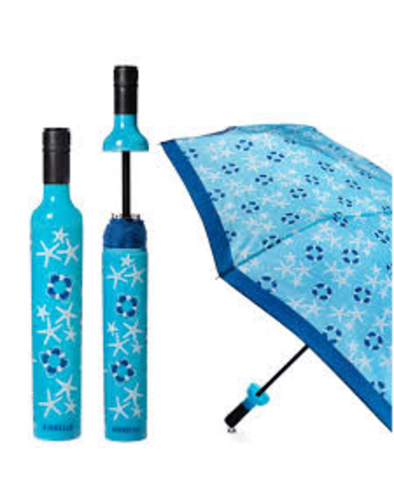 Vinrella Wine Bottle Umbrella - Coastal Days-blue