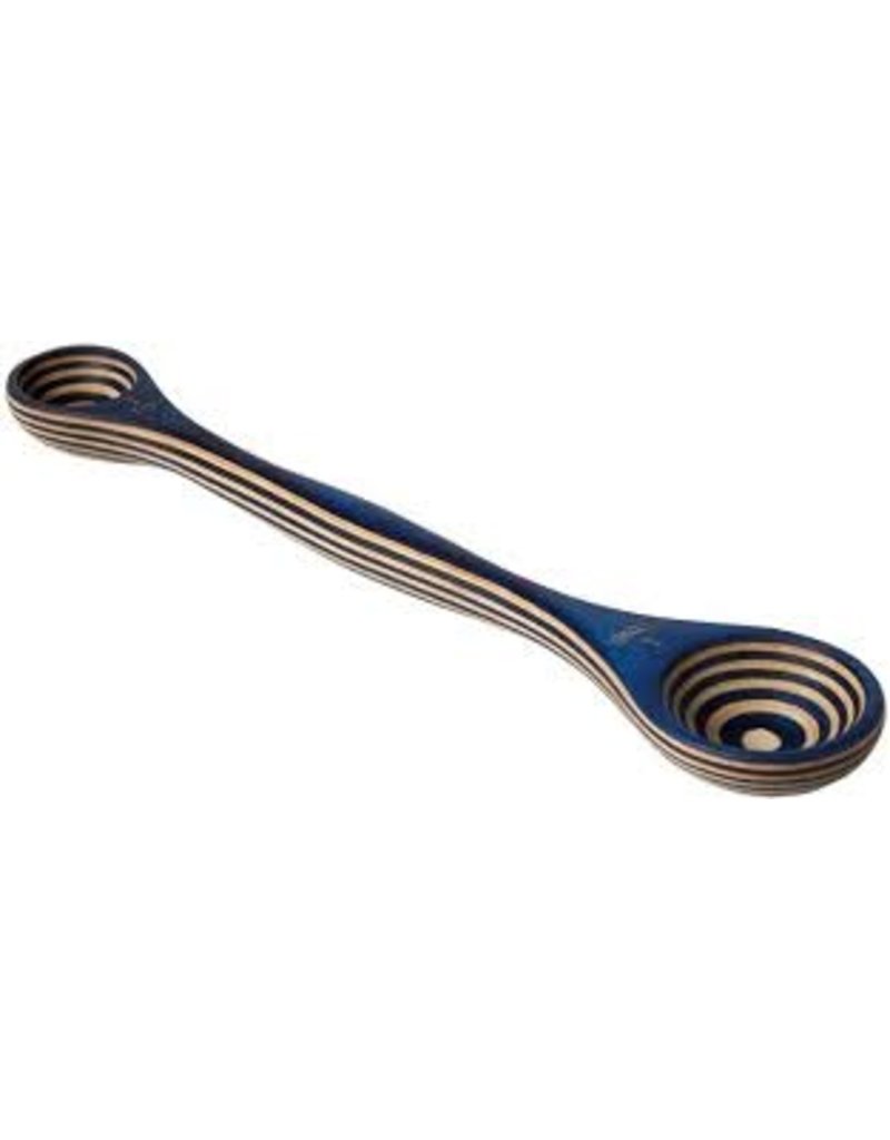 Island Bamboo/Wilshire Blue Pakkawood Double Measuring Spoons, 9"