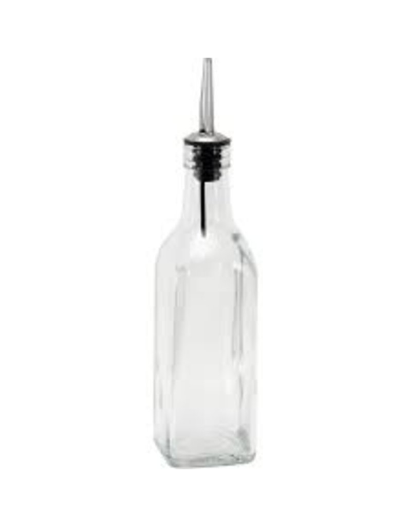 Foxrun Anchor Hocking Glass Oil / Vinegar BOTTLE with Stainless Pourer, 9"