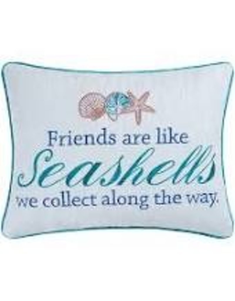 C and F Home Pillow, Friends Are Like Seashells